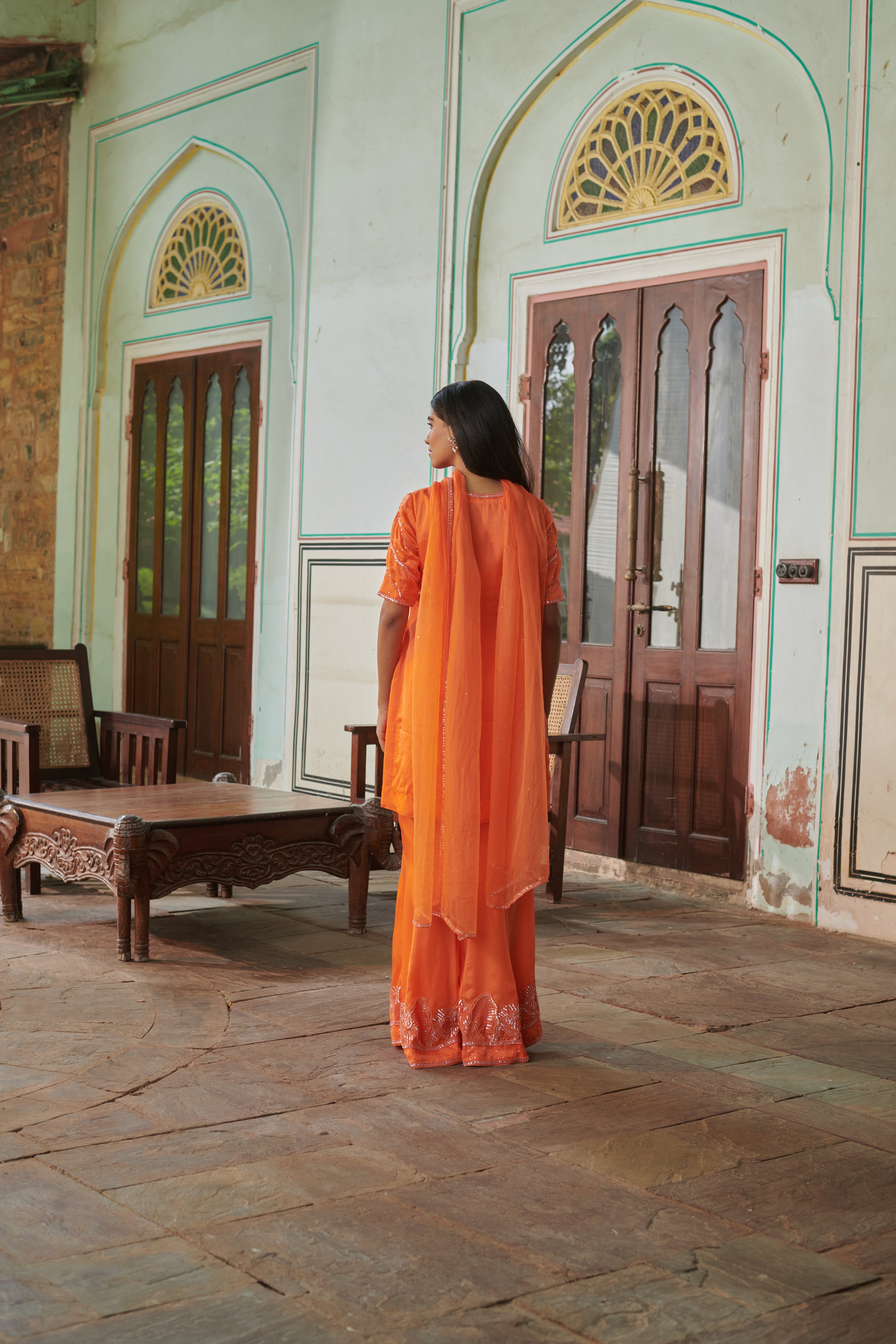 Arunima (अरुणिमा) - Embroidered Kurta & Palazzo Set