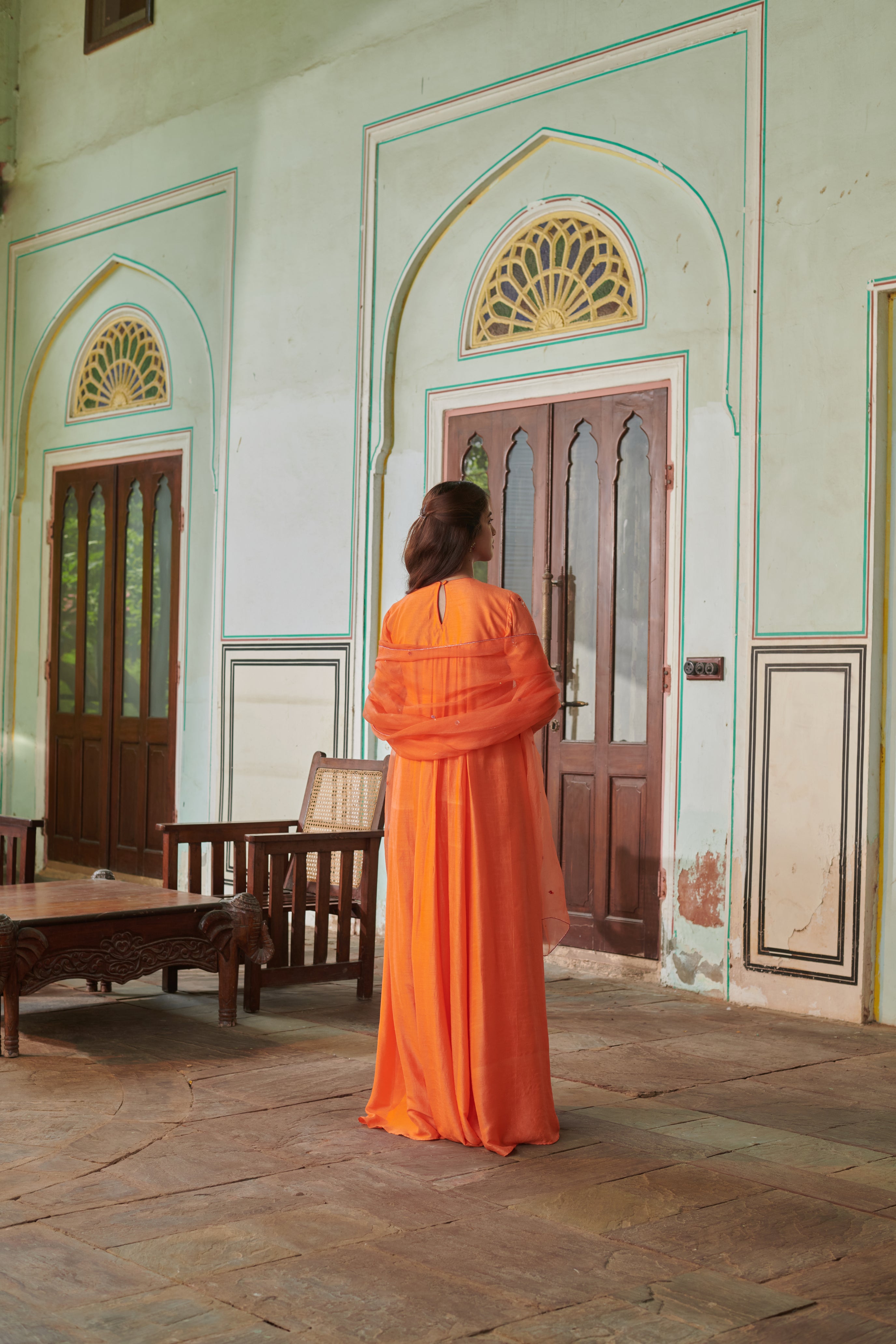 Ābhā (आभा) - Embroidered Anarkali Set