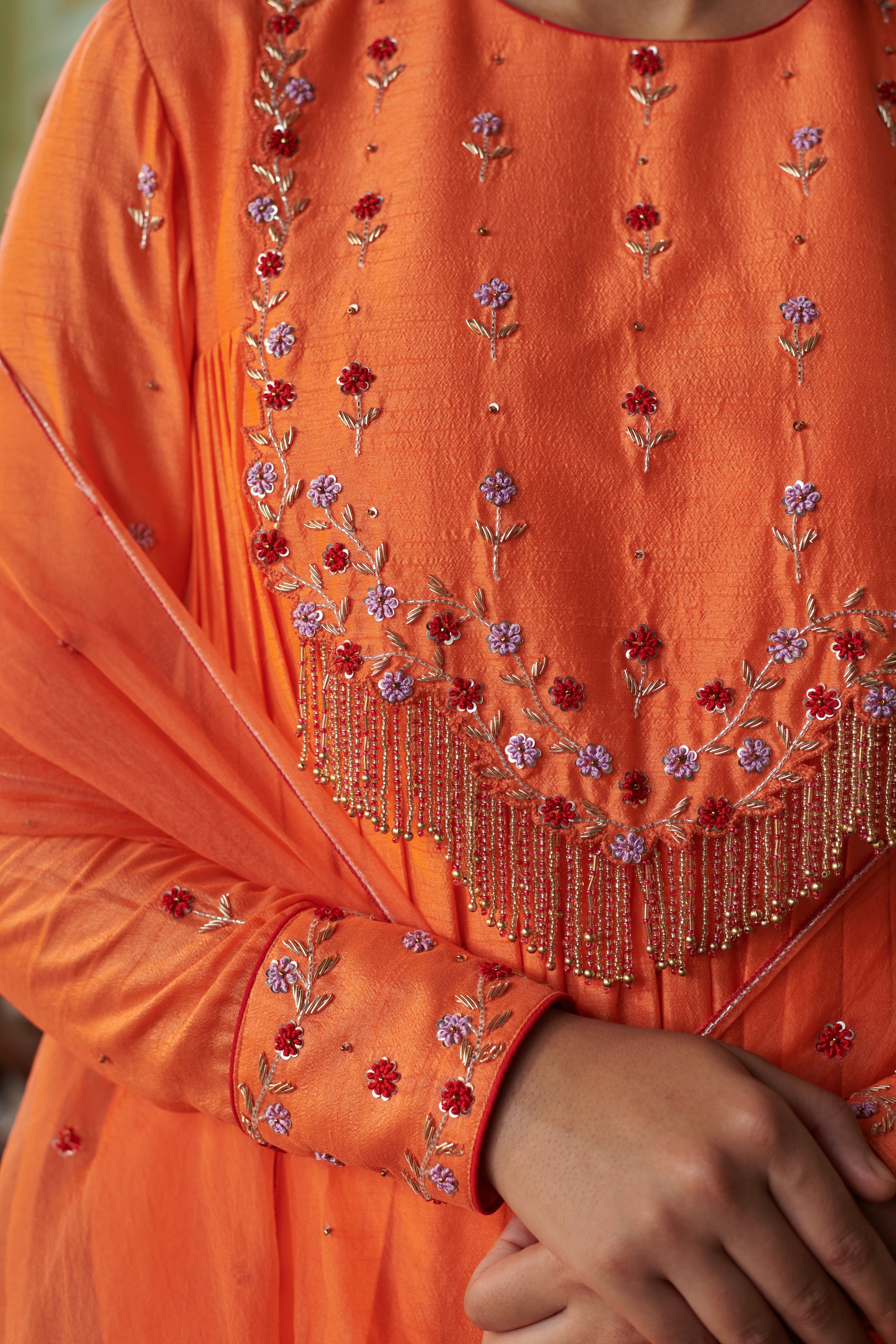 Ābhā (आभा) - Embroidered Anarkali Set