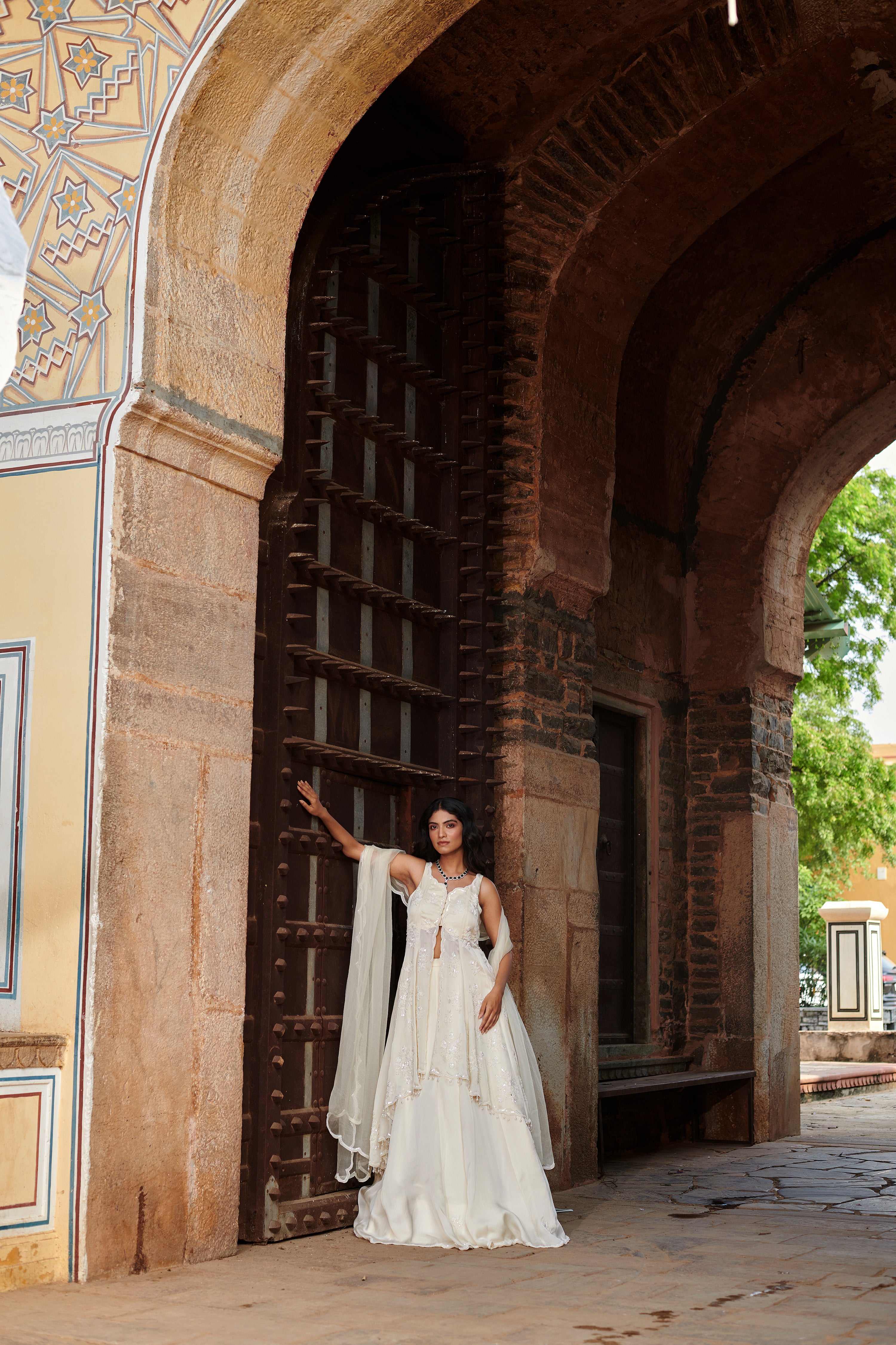 Sukumari (सुकुमारी) - Ivory Lehenga with Choli set