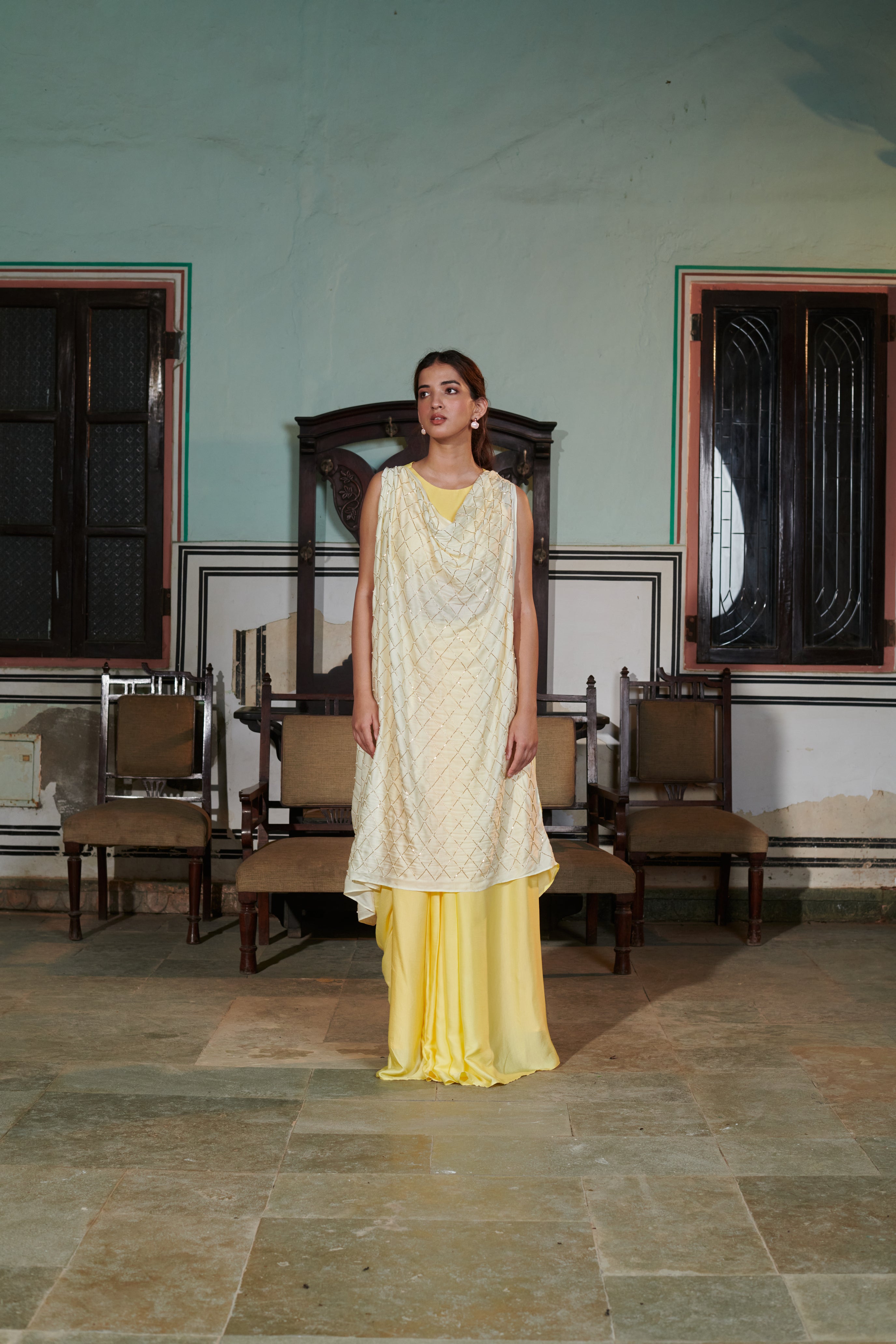 Trividha (त्रिविधा) - Drape Skirt Set