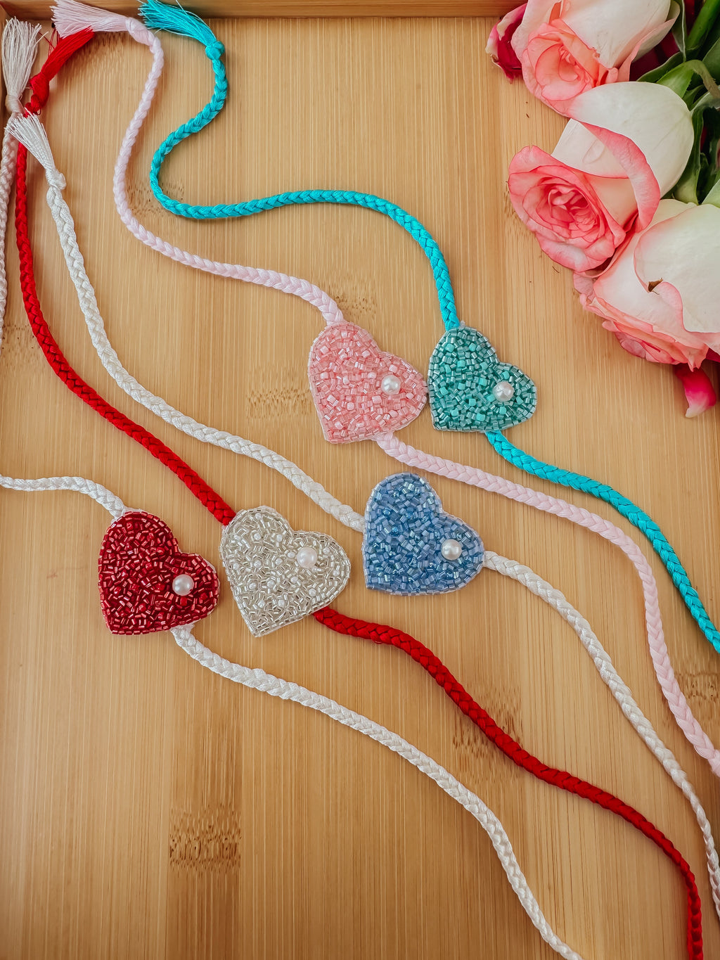 Set of 5 - Love Bond Colorful Handmade Rakhi