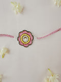 Pink Beaded Handmade Rakhi