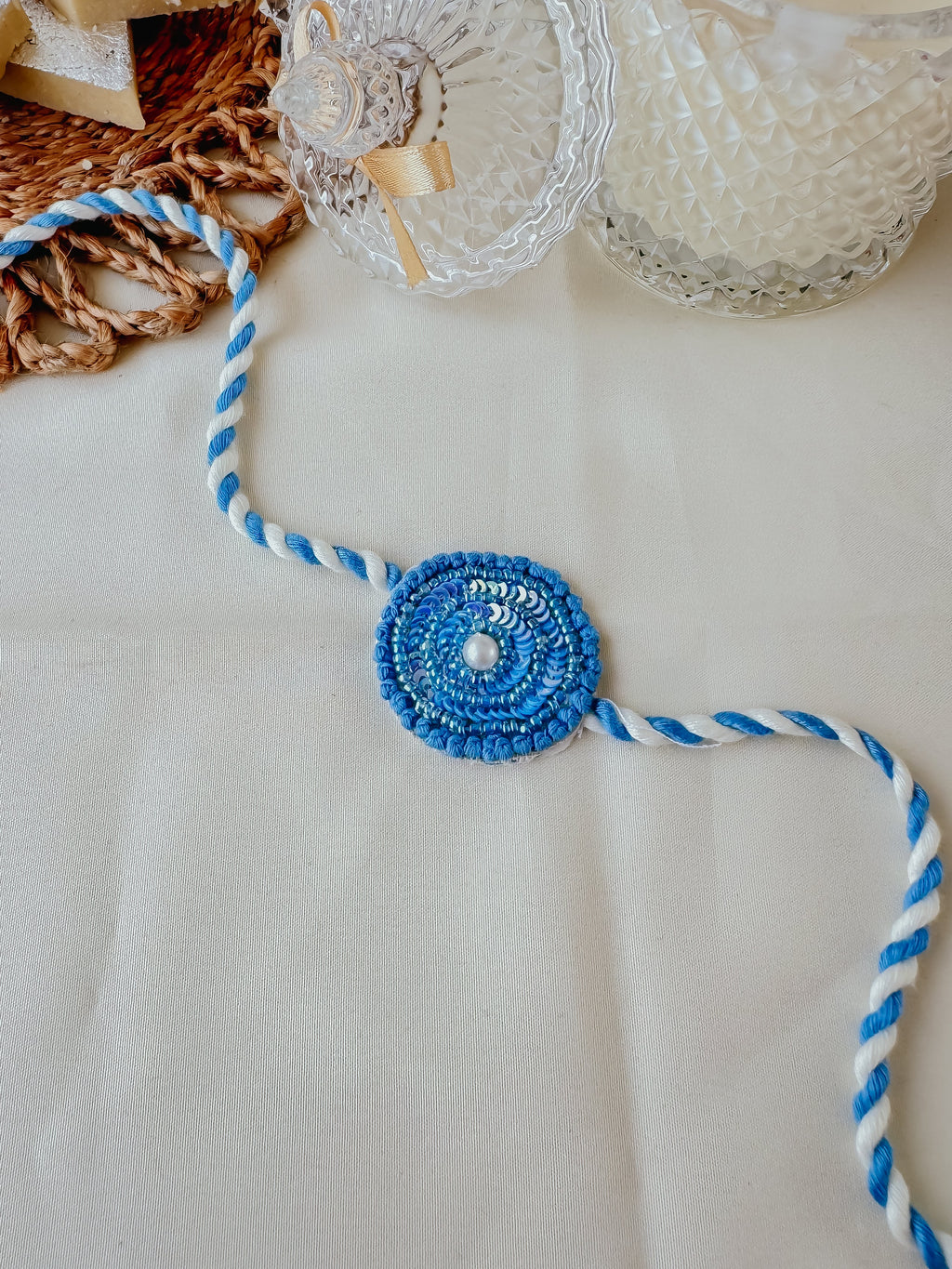 Blue Sapphire Shine Handmade Rakhi