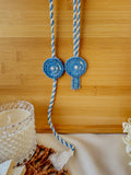 Blue Sapphire Shine & Lumba Set Handmade Rakhi