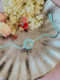 Aqua Blue Kalpavriksha Handmade Rakhi