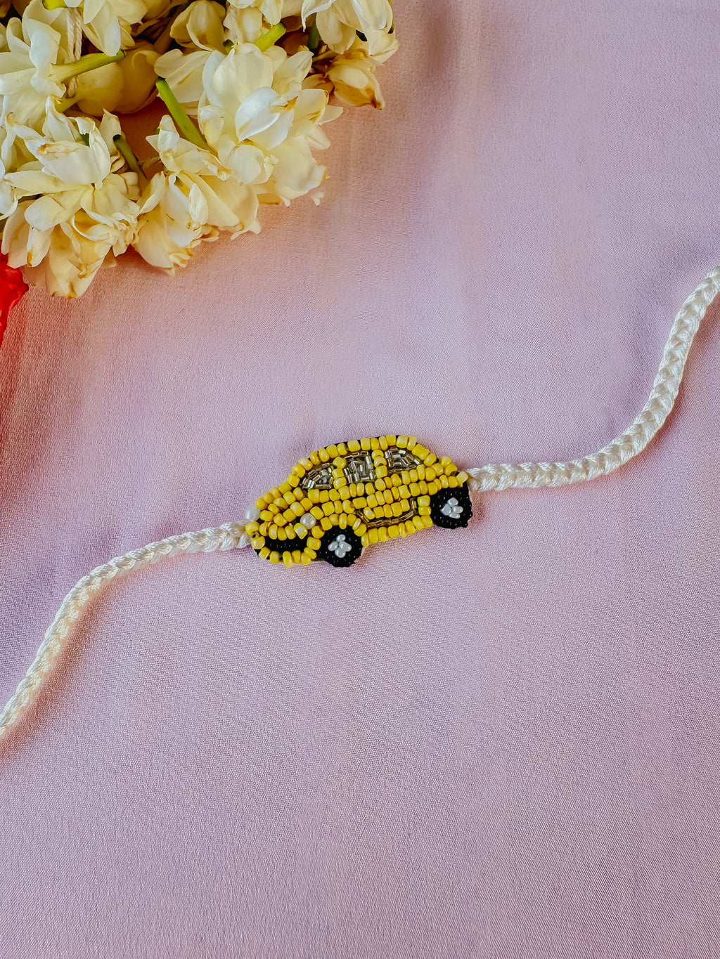 Car Lover's Yellow Handmade Rakhi