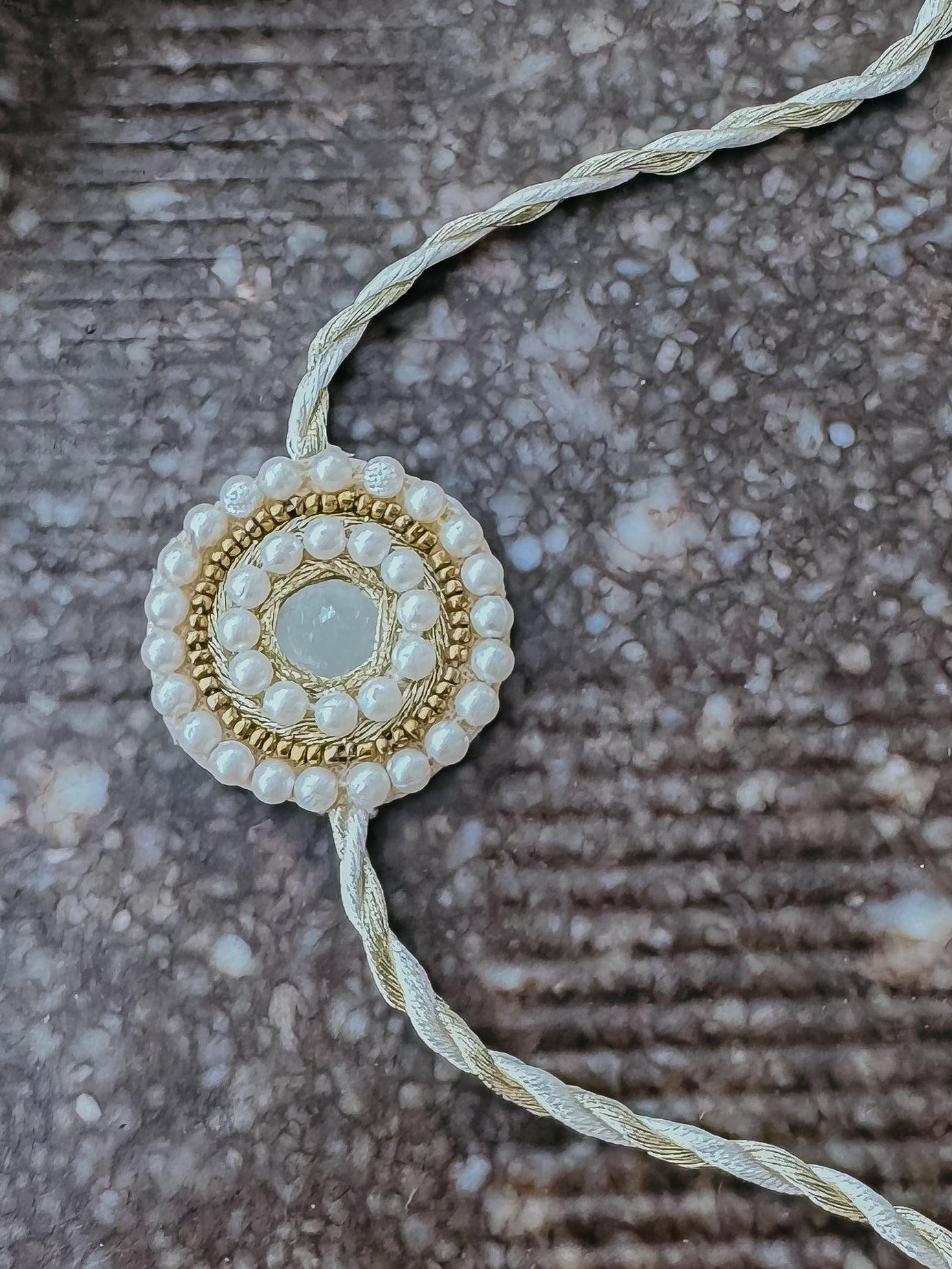 Shiny Golden Handmade Rakhi