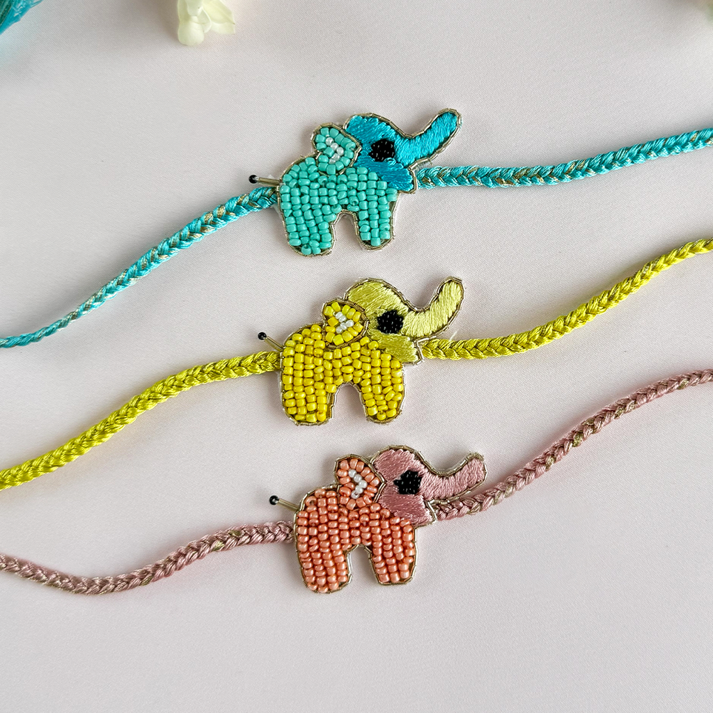 Set of 3- Haathi Mera Saathi Handmade Rakhi