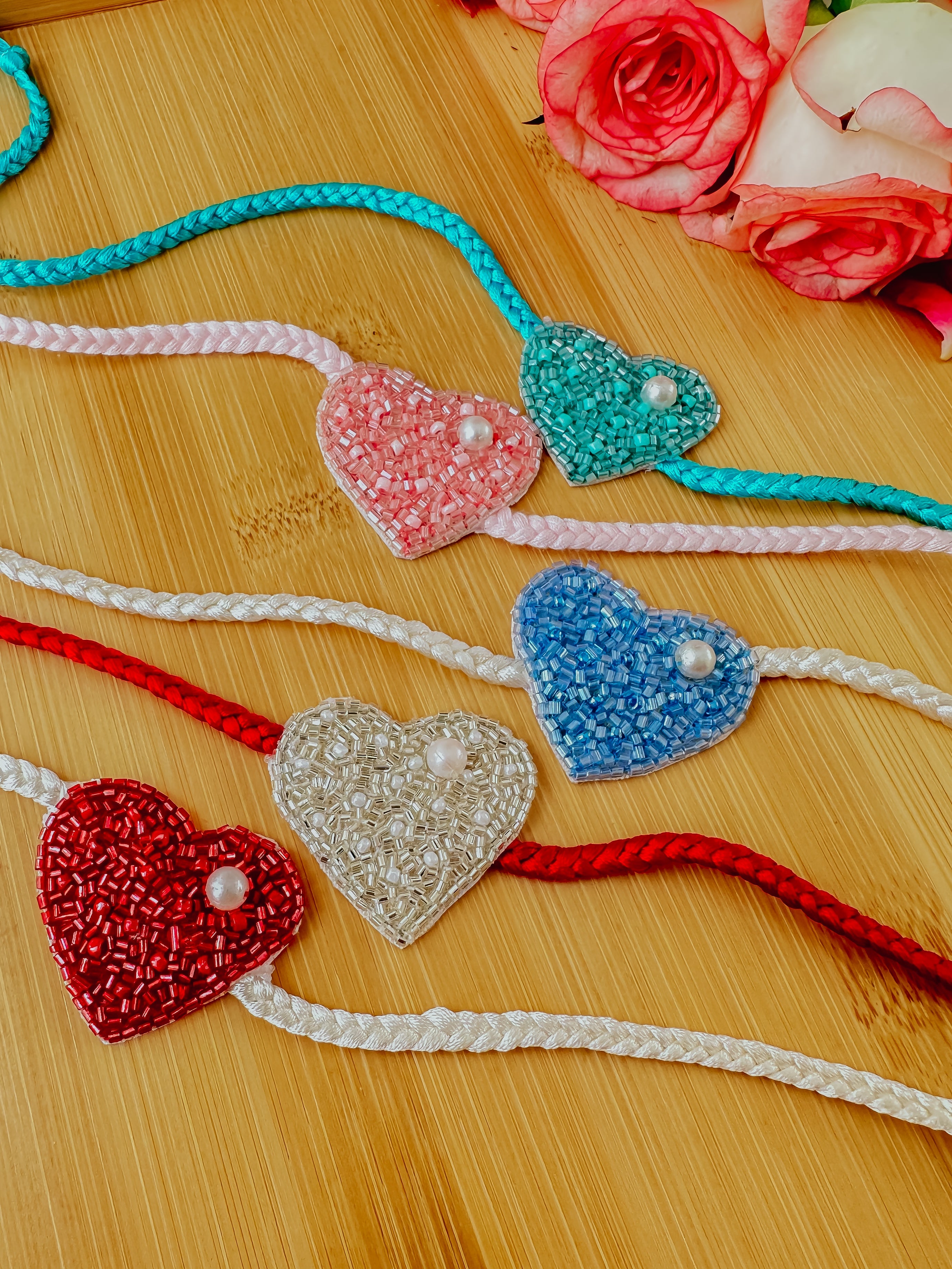 Set of 5 - Love Bond Colorful Handmade Rakhi