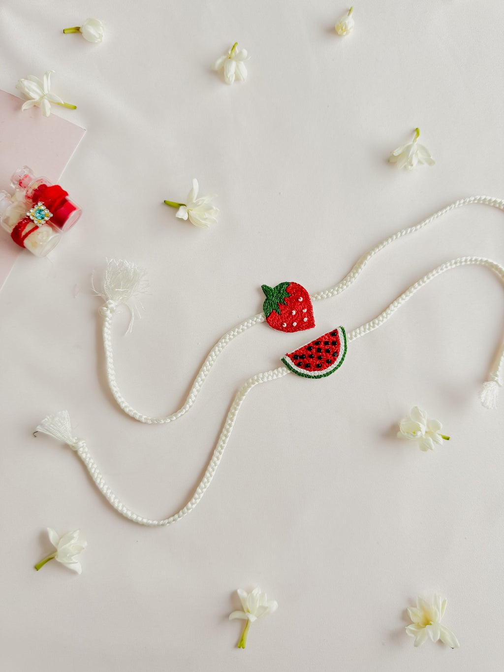 Set of 2 - Juicy Bond Watermelon & Strawberry Handmade Rakhi