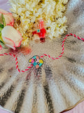 Personalized Alpha Handmade Rakhi - Candy Cane