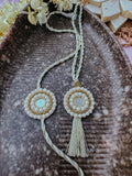 Shiny Golden & Lumba Set Handmade Rakhi