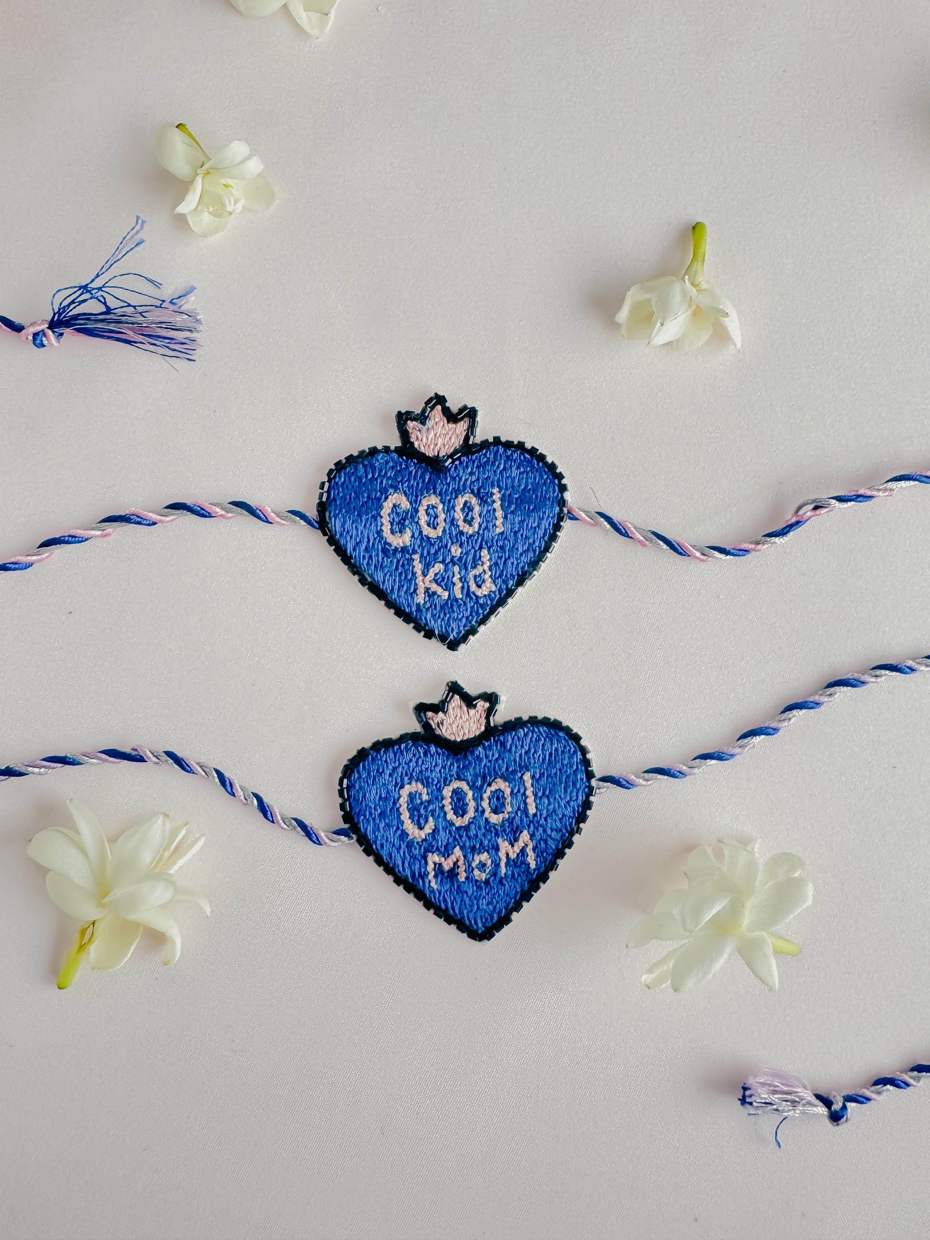 Set of 2- Crown Cool kid & Mom Handmade Rakhi