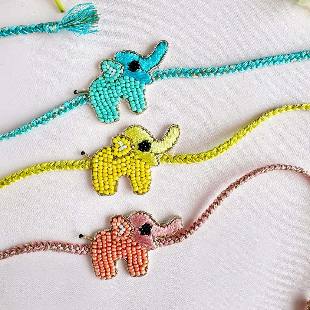 Set of 3- Haathi Mera Saathi Handmade Rakhi