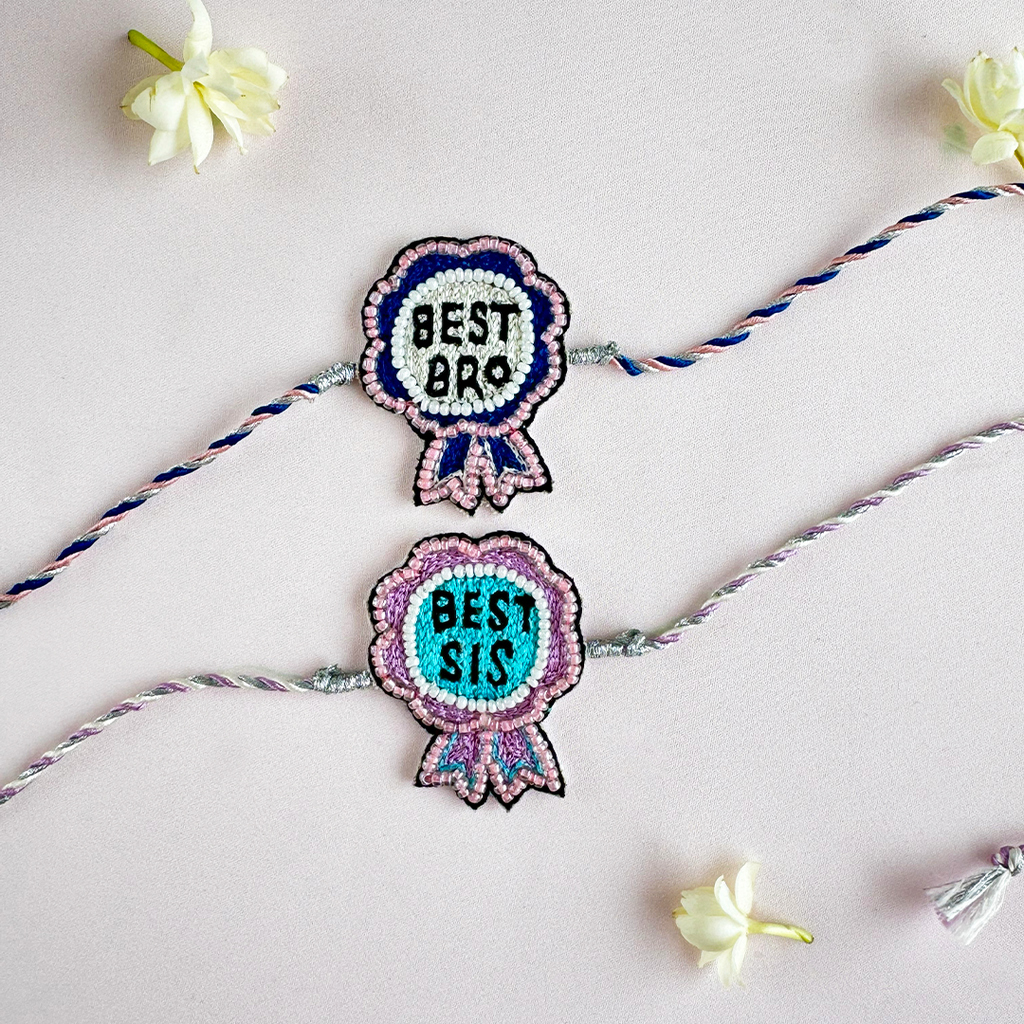 Set of 2- Best Sis & Best Bro Handmade Rakhi
