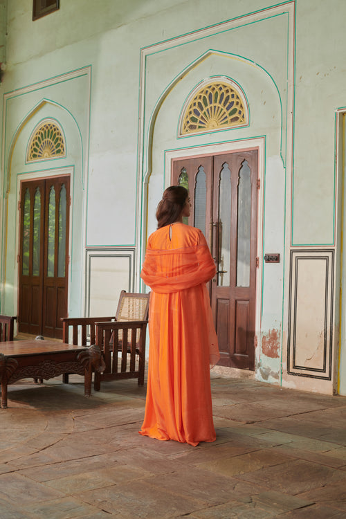 Ābhā (आभा) - Embroidered Anarkali Set
