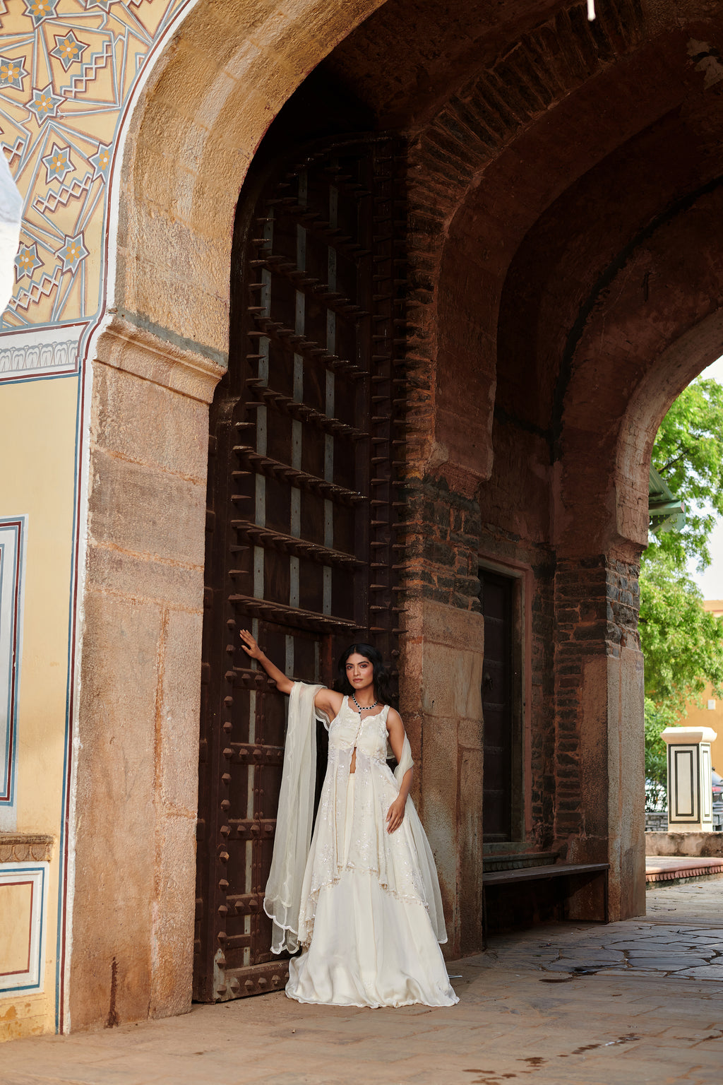 Sukumari (सुकुमारी) - Ivory Lehenga with Choli set