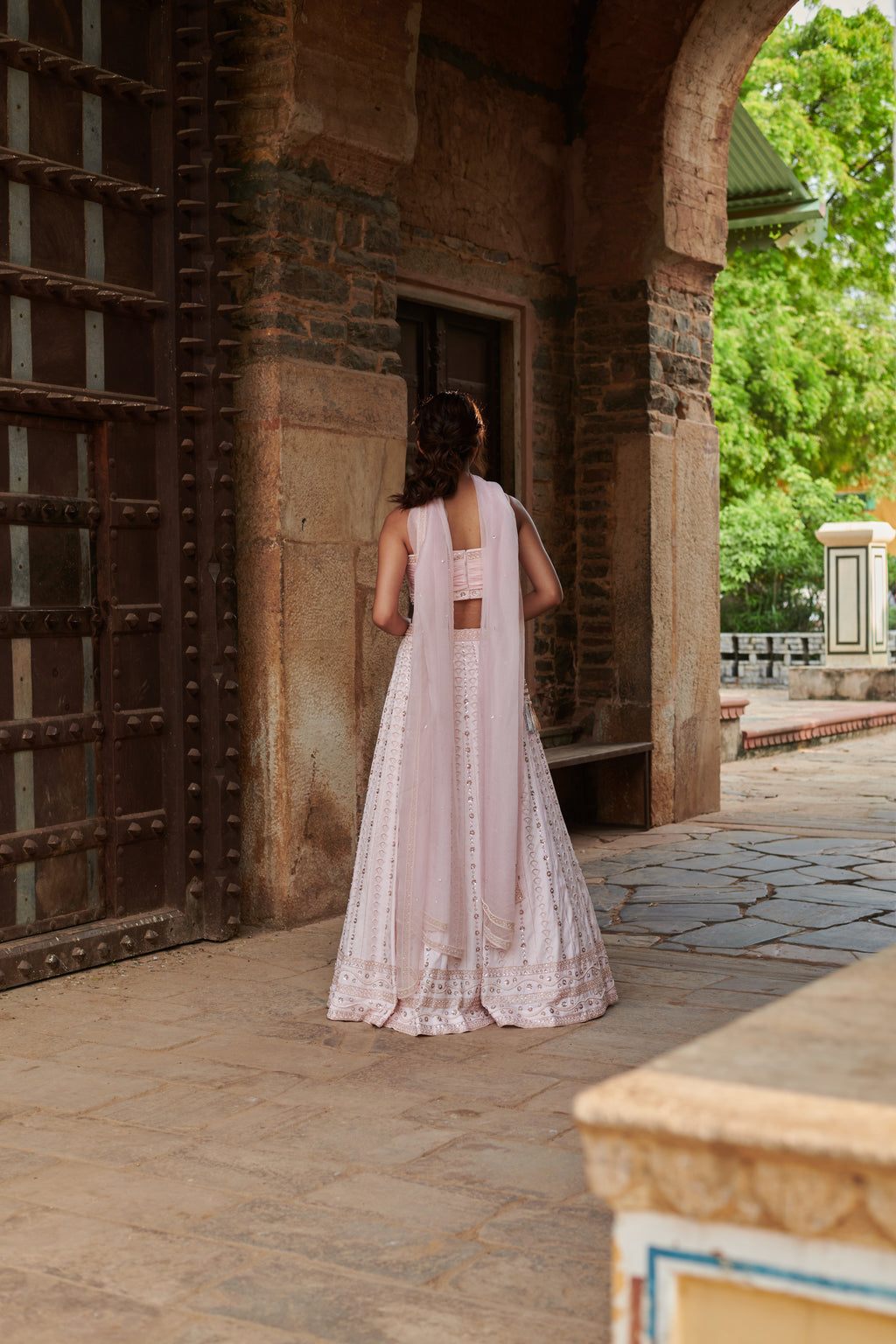 Anokhī (अनोखी) - Pink Embroidered Lehenga Set