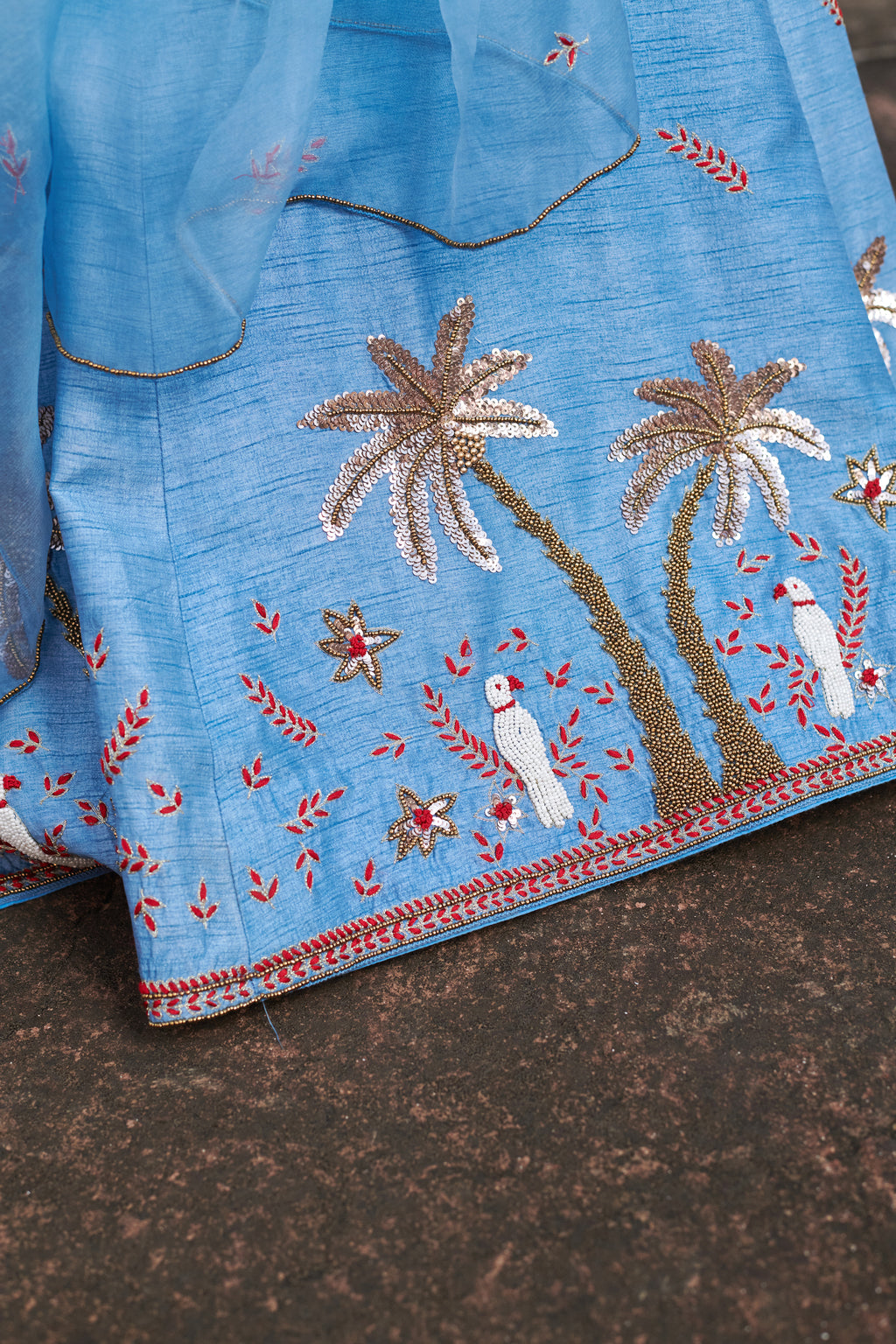Neelakshi (नीलाक्षी) - Blue Embroidered Lehenga Set
