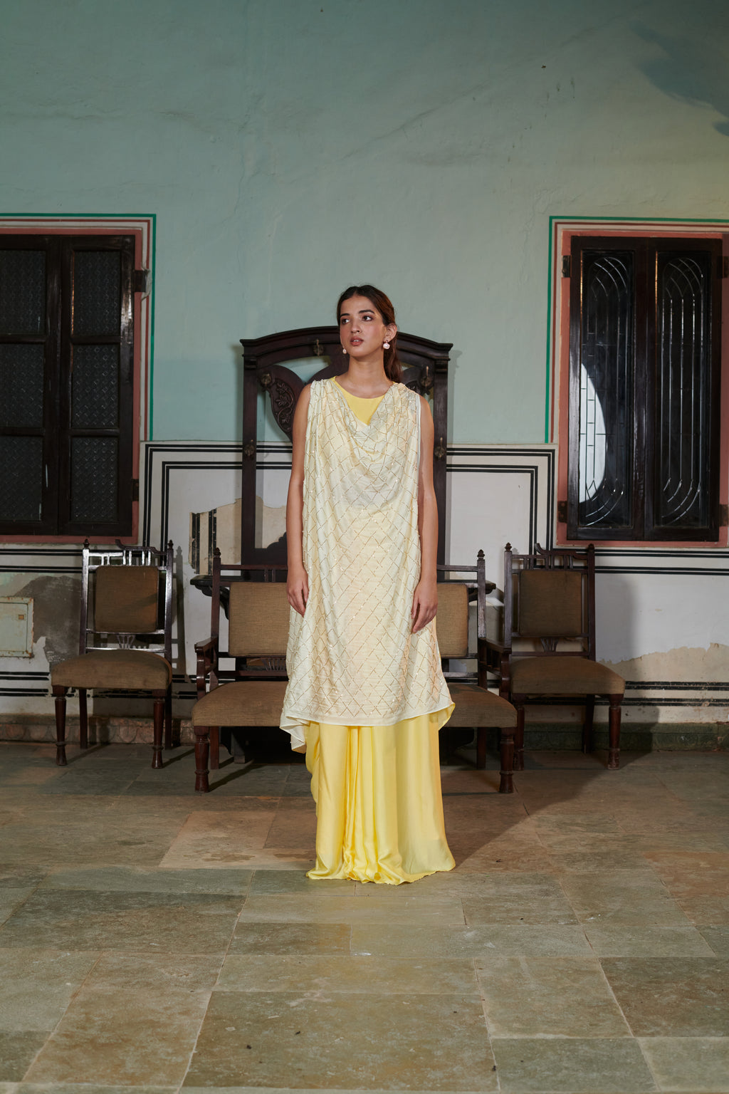 Trividha (त्रिविधा) - Drape Skirt Set