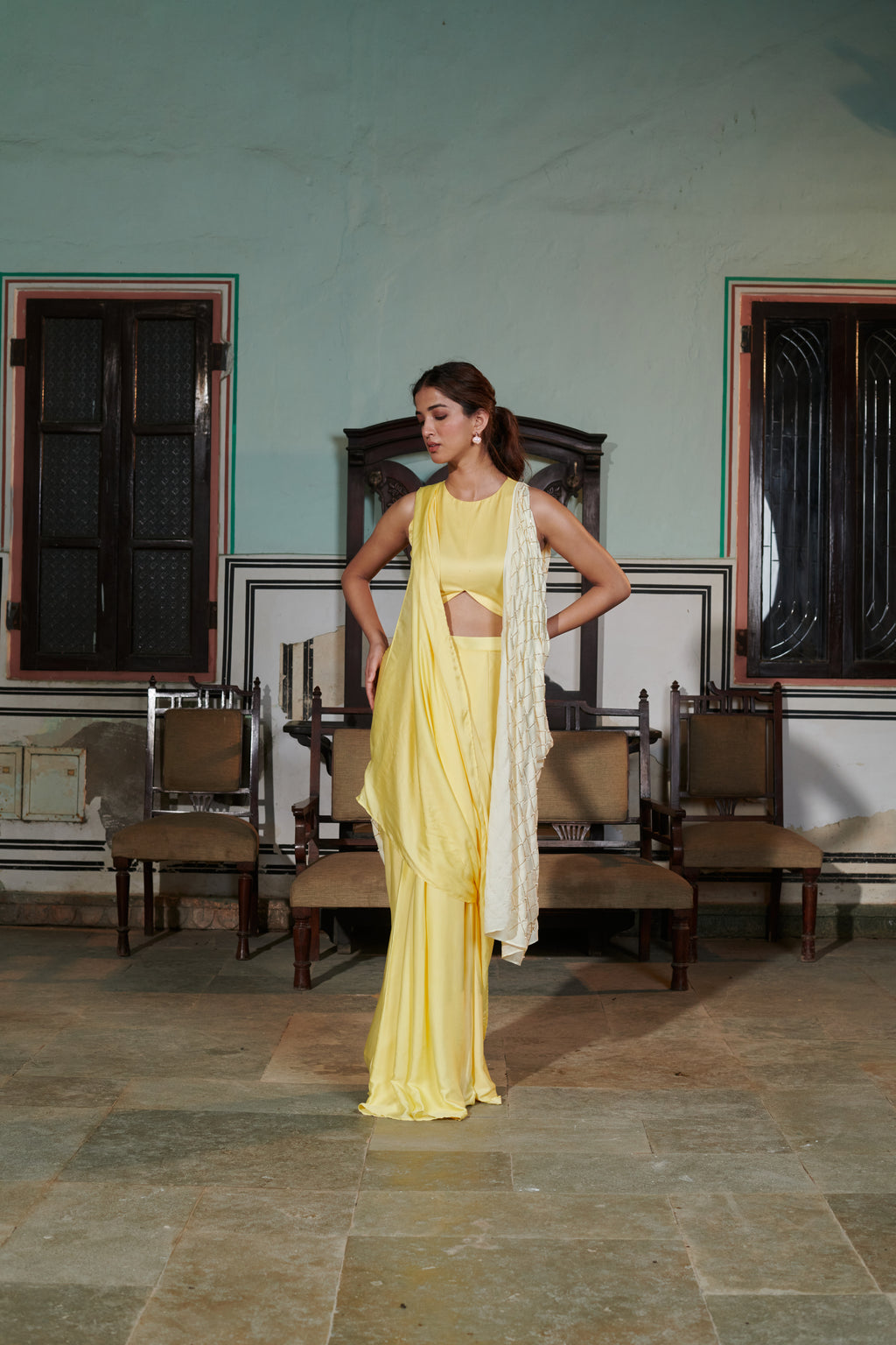 Trividha (त्रिविधा) - Drape Skirt Set