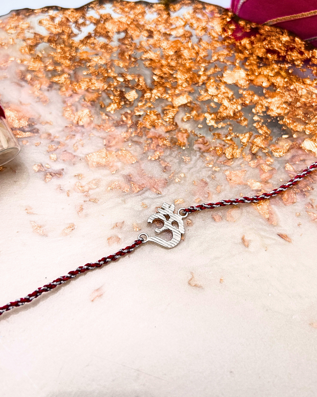 Silver "Om" Rakhi