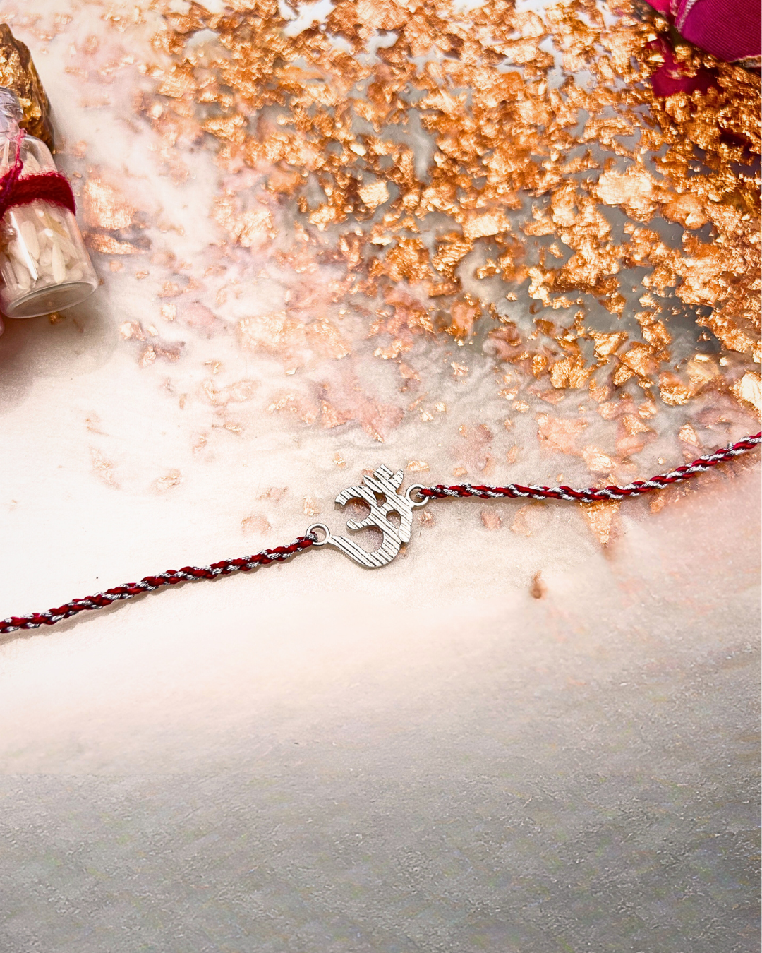 Silver "Om" Rakhi